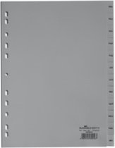 Durable 6514 Register DIN A4 Jan.-Dez. Kunststof Grijs 12 tabbladen Bedrukte tabs 651410
