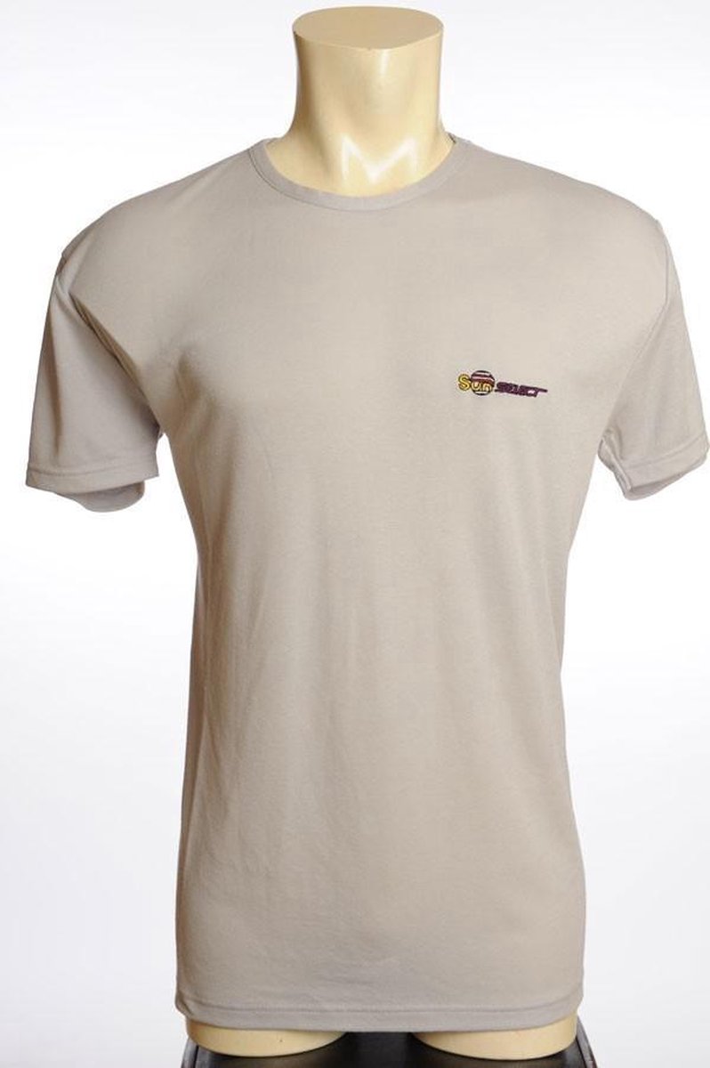 Sunselect zondoorlatend Heren T-shirt met o hals - Light Grey - maat S |  bol.com