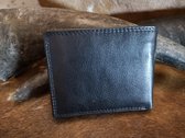 Heren Portemonnee met RFID Protection van Buffelleder Model Midden Zwart