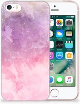 iPhone SE | 5S TPU Hoesje Design Pink Purple Paint