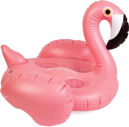 Sunnylife Opblaasbare bekerhouder Flamingo Roze - 55x54x40cm