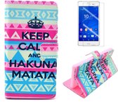 Keep calm and HM wallet hoesje Sony Xperia Z3