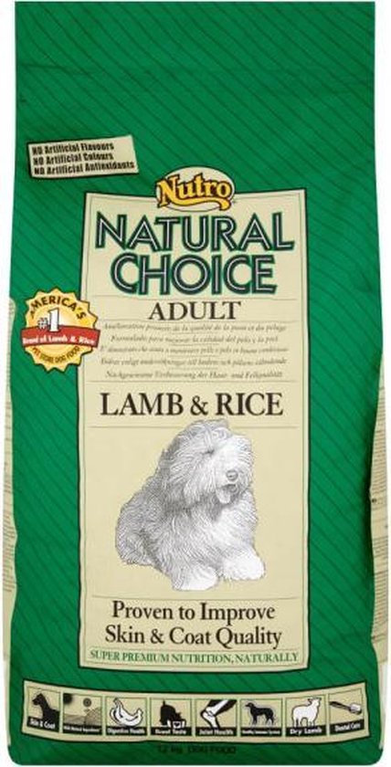 Nutro Choice Dog Adult - Lam & Rijst - Hondenvoer - 2 kg | bol.com