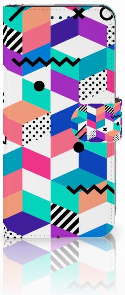 Samsung Galaxy S8 Book Case Blokken Kleurrijk