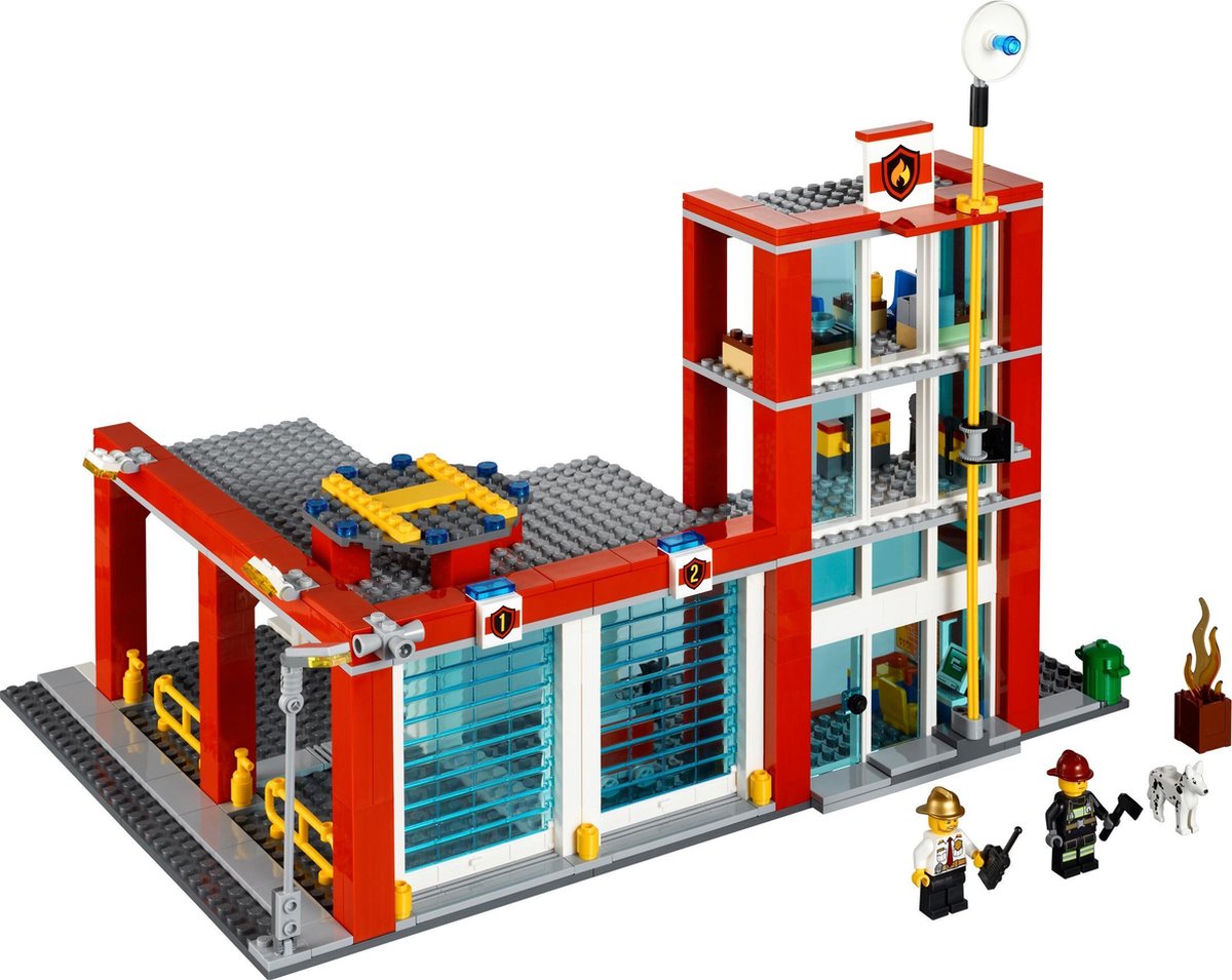 geluk Efficiënt Buiten adem LEGO City Brandweerkazerne - 60004 | bol.com