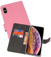 Booktype Telefoonhoesjes - Bookcase Hoesje - Wallet Case -  Geschikt voor iPhone XS Max - Roze