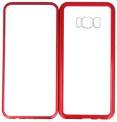 Magnetic Back Cover voor Samsung Galaxy S8 Rood - Transparant