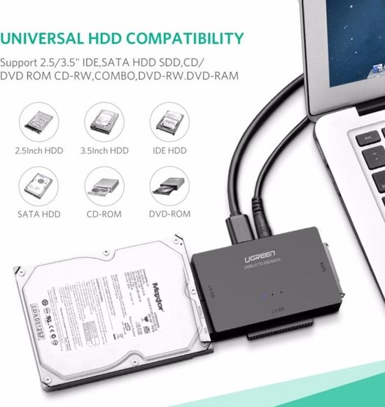 Câble adaptateur de convertisseur de disque dur USB 3.0 vers SATA / IDE  pour disque... | bol.com