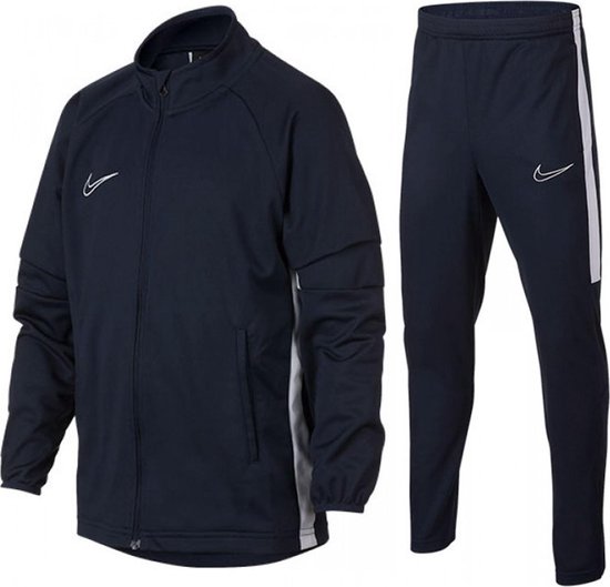 Nike Academy Trainingspak - Maat 152 - Unisex - donker blauw/wit Maat L-152/158  | bol.com