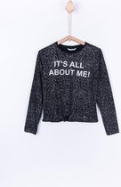 Tiffosi-meisjes-shirt, longsleeve-Brazil-It's all about me-kleur: zwart, zilver-maat 110