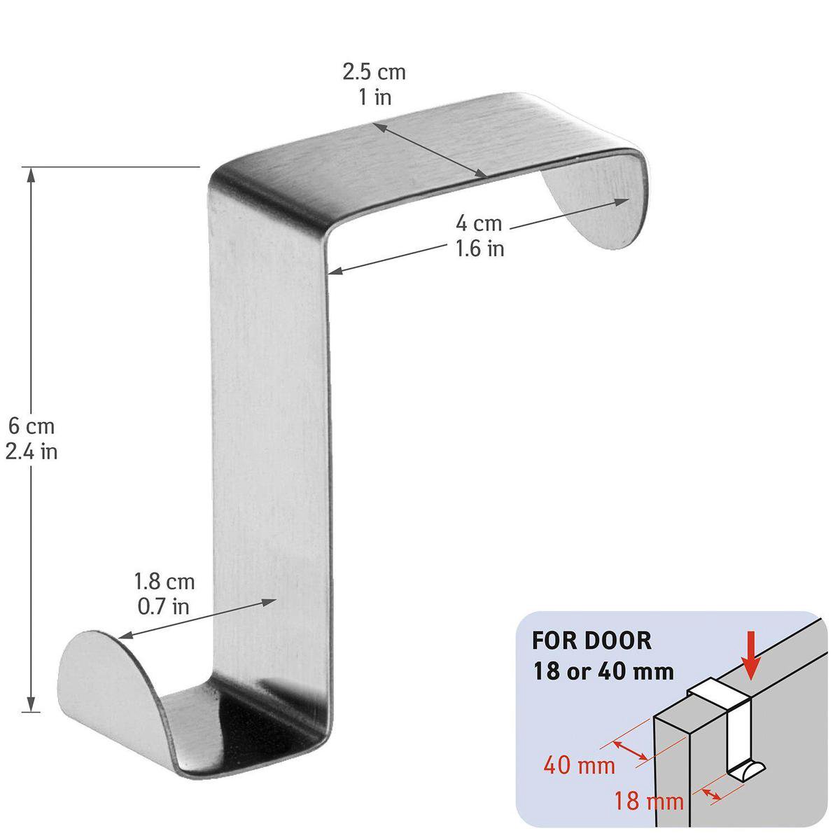 Wenko deurkapstok Celano RVS 6 haken 4cm
