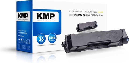 KMP Toner vervangt Kyocera TK-1160 Compatibel Zwart 8200 bladzijden K-T77