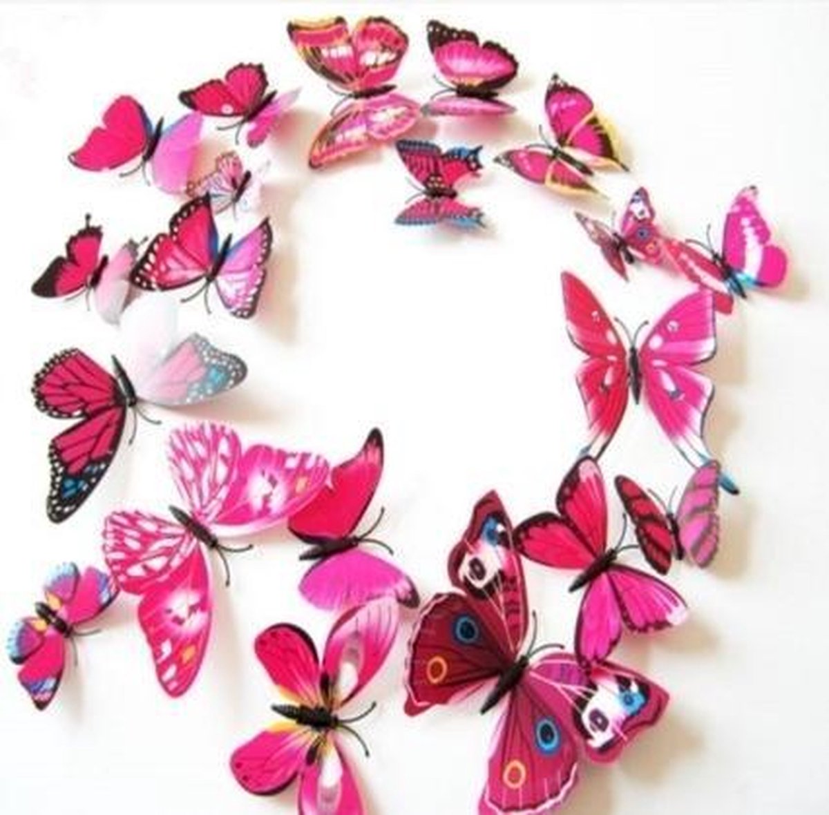 Mix roze 3D-vlinders