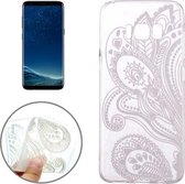 Samsung Galaxy S8 - hoes, cover, case - TPU - Transparant -  Elegante bloem