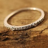 Fate Jewellery Ring FJ131 - 17mm - Witverguld met zirkonia kristallen