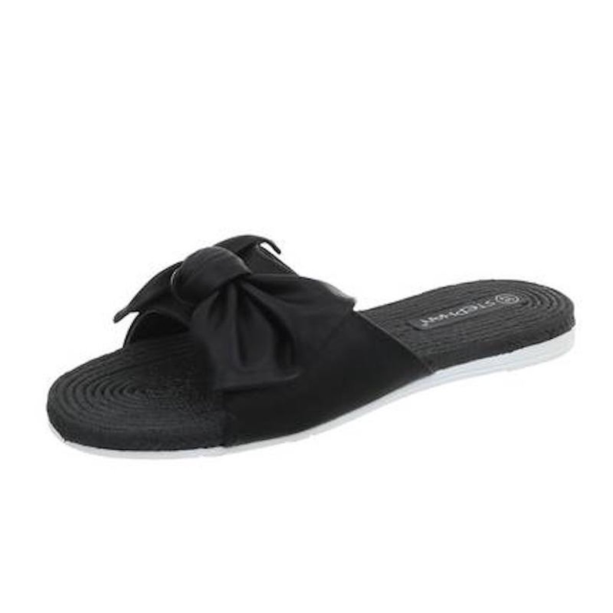 Dames slippers met strik zwart maat 38 | bol.com