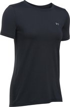 Under Armour HG Armour SS Sportshirt Dames - Zwart - Maat XL