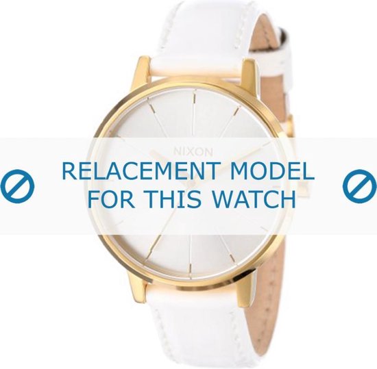 Nixon (vervangend model) horlogeband Kensington - A108501 Leder Wit 16mm |  bol.com