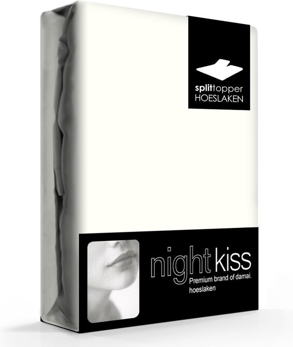 Topcover katoen 180 x 210 Ivoor BI-inkeping enkel - tot 8 cm matrashoogte - Nightkiss