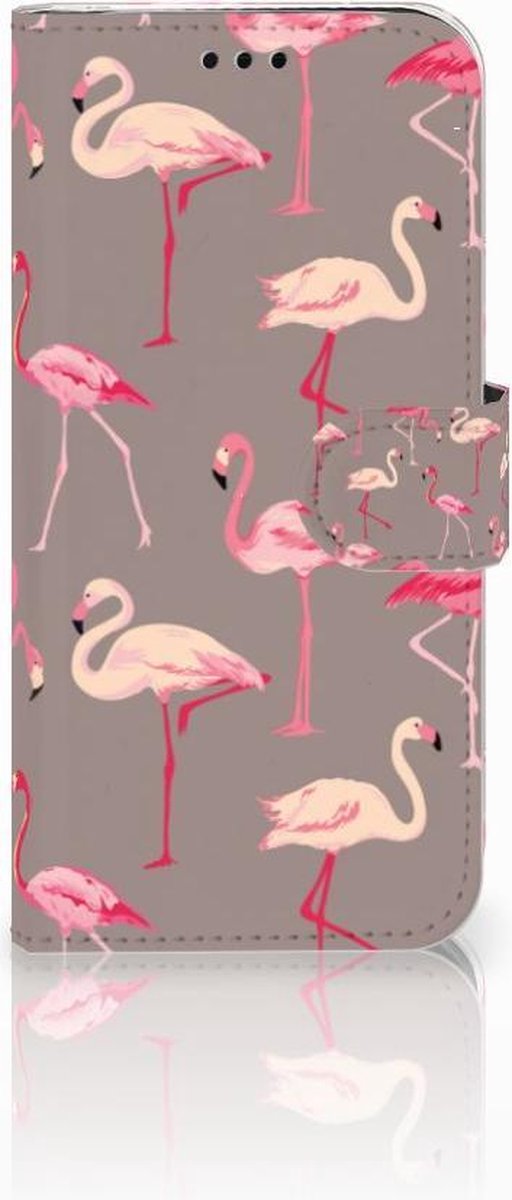 Samsung Galaxy J5 2017 Telefoonhoesje met Pasjes Flamingo