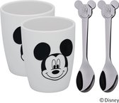 WMF Kinderservies Mickey Mouse groot - Kopjes en lepels - 4-delig