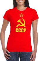 Rood CCCP / Sovjet-Unie t-shirt voor dames XS