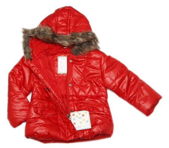 Baby meisjes gewatteerde winterjas met capuchon maat 86 bol.com