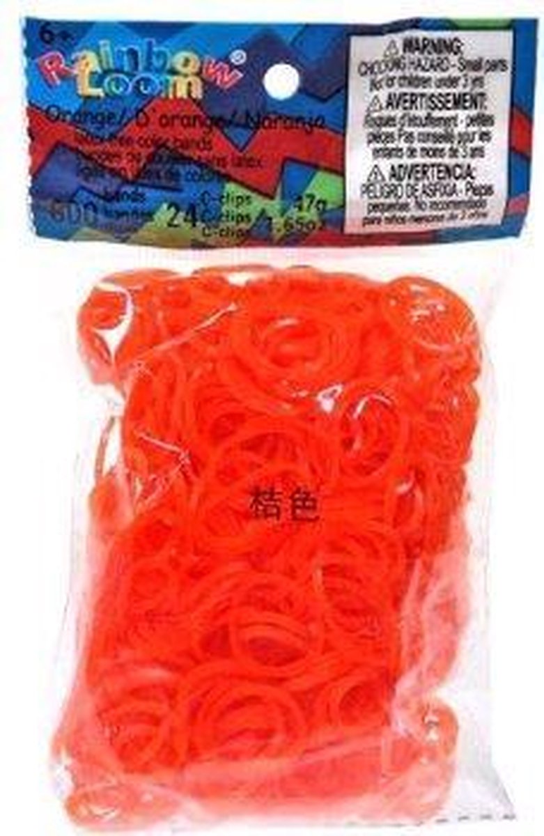 Rainbow Loom Elastiekjes -Orange Jelly - 600 stuks