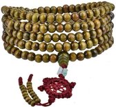 Fako Bijoux® - Boeddha Armband - Buddha Kralen Armband - Sandelhout - XL - Groen