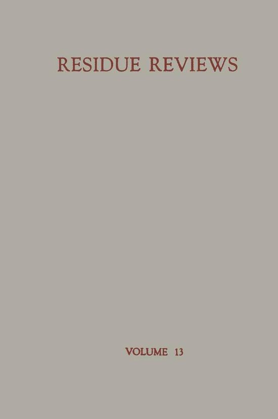 Earth and Environmental Science (R0) - Residue Reviews - cover