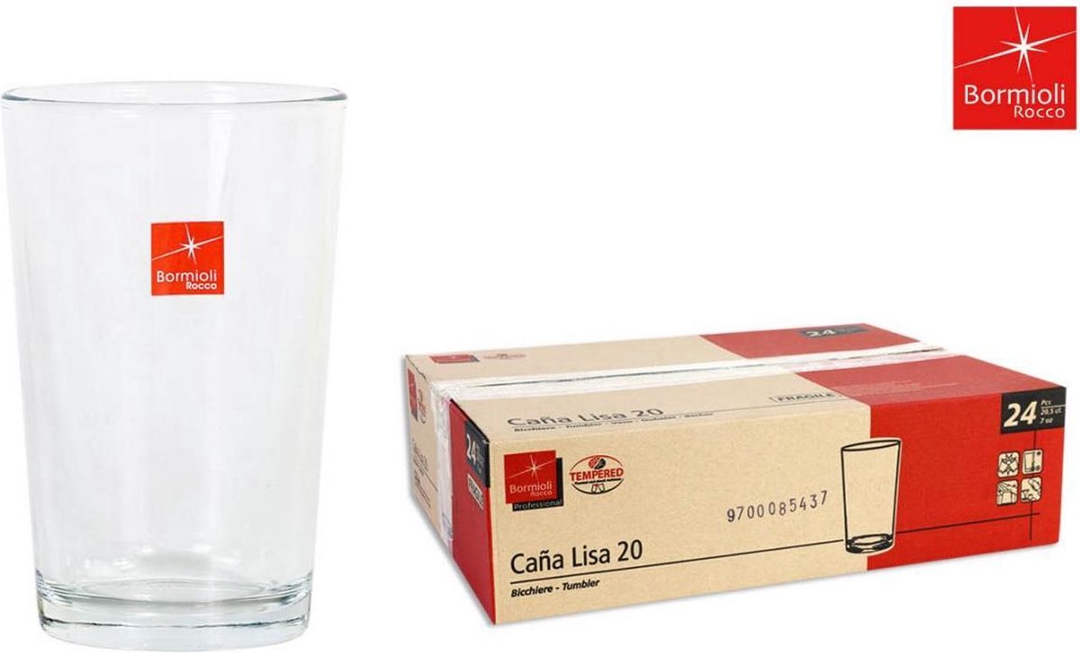 Bormioli Cana Lisa glazen - 21cl - 24 stuks
