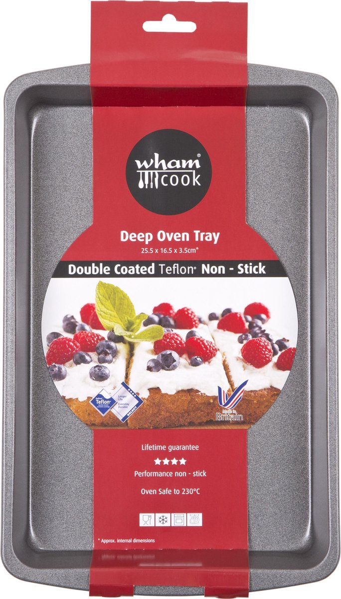 Wham Cook Essentials Ovenplaat - Non Stick - Diep - 30,5 cm - Wham Cook