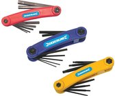 Silverline 3-delige Trx en inbussleutel metrisch, torx en imperiaal