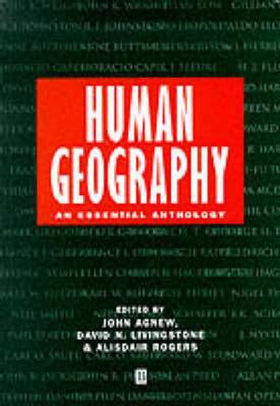 Human Geography 9780631194613 J Agnew Boeken