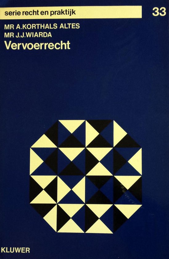 Boek cover Vervoerrecht van A. Korthals Altes (Paperback)