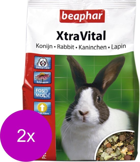 Beaphar - XtraVital Konijn - 2 St à 1 kg - Konijnenvoer | bol.com