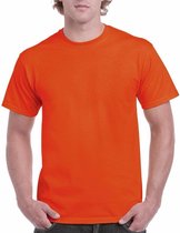 Oranje katoenen shirt voor volwassenen 2XL (44/56)