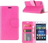 Huawei Nova Boektype / Portemonnee hoesje met stand Pink / Roze