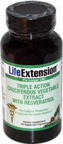 Life Extension, Triple Action Plantaardig Extract met Resveratrol, 60 Veggie Caps