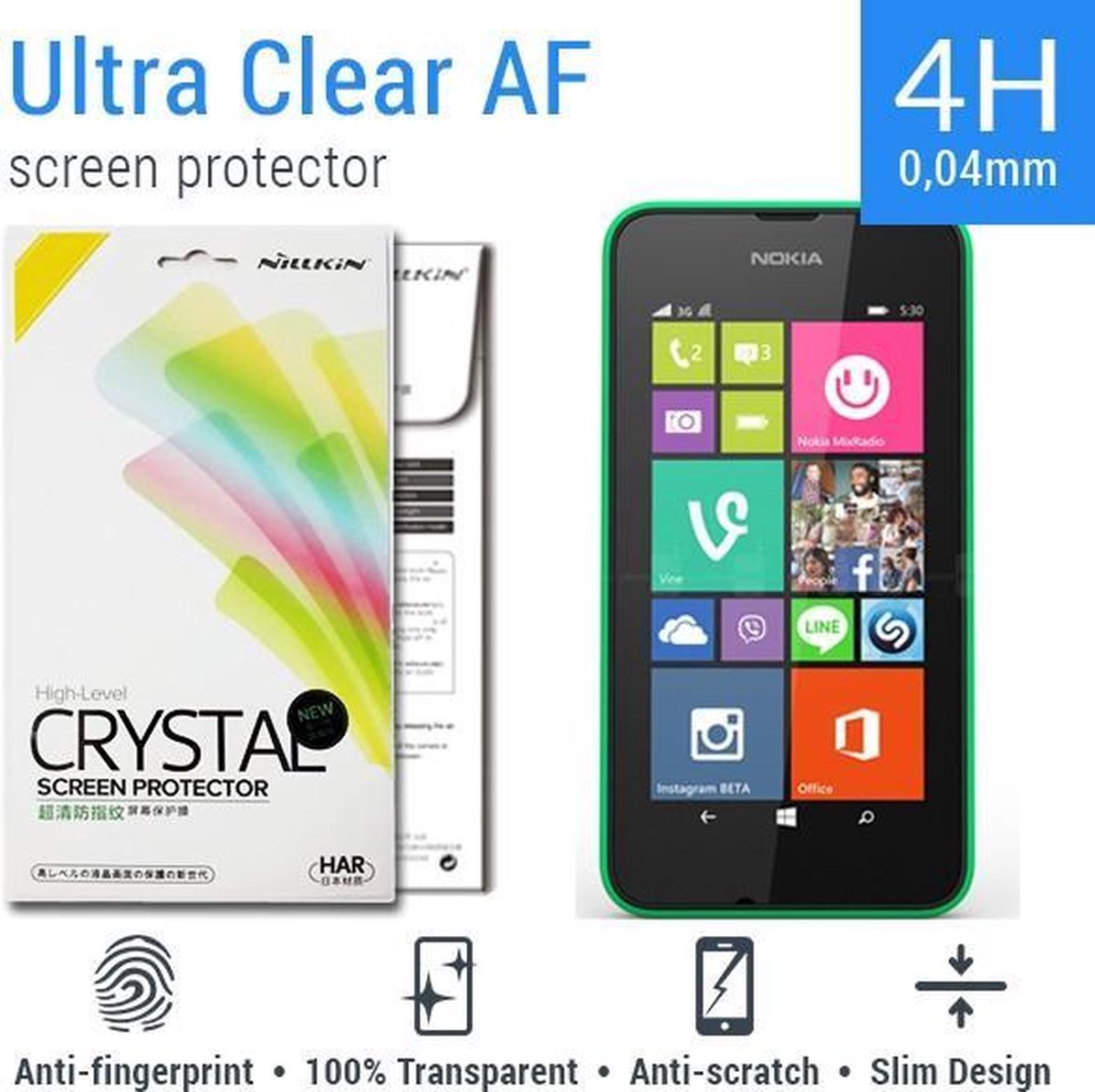 Nillkin Screen Protector Nokia Lumia 530 - AF Ultra Clear