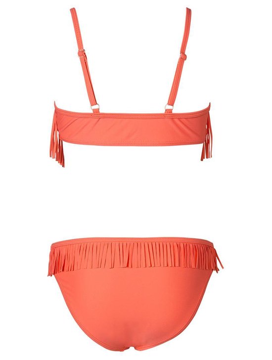 Shiwi - Meisjes Fringe Bikini Soft Neon Oranje - 152 | bol.com