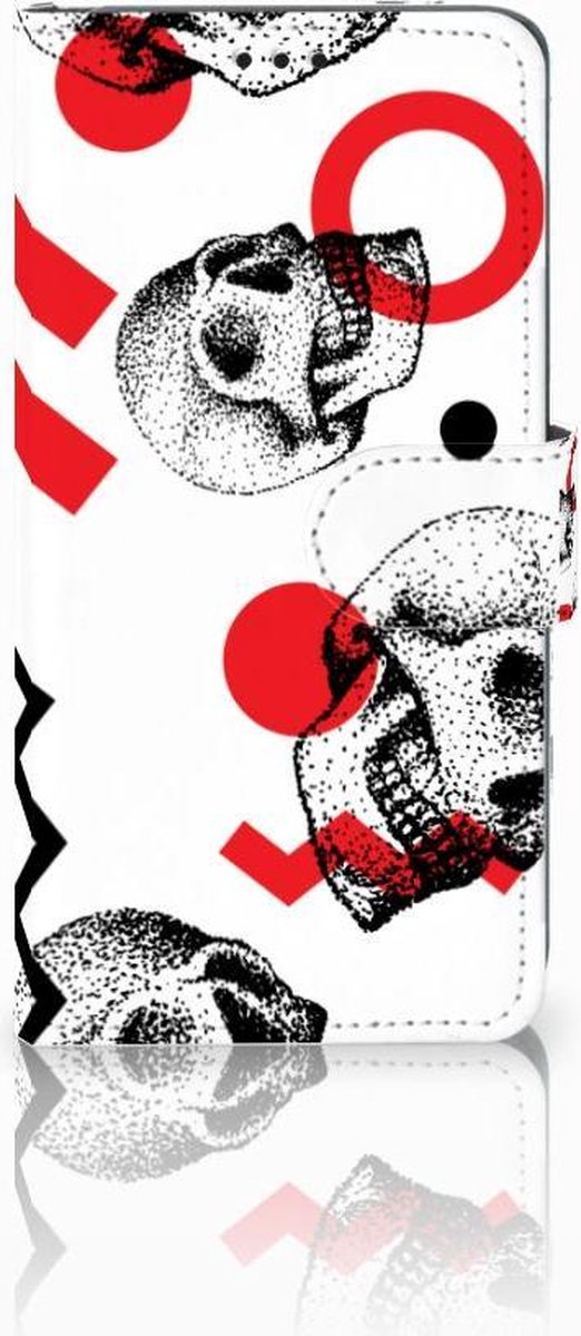 Telefoonhoesje met Naam Samsung Galaxy S10 Skull Red