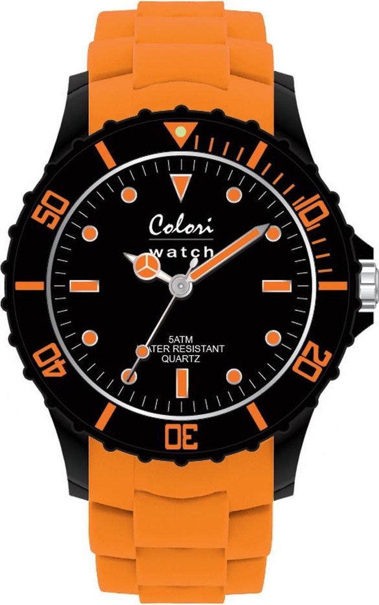 Colori Super Sports 5 COL097 Horloge - Siliconen Band - Ø 40 mm - Oranje