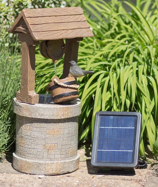 Wensput Fontein Waterval op Zonne-Energie van Solaray - 50cm Waterornament  | bol.com