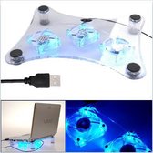 Universele Laptop Fan Cooling Stand Pad - USB LED Verstelbare Notebook Cooler Standaard Koeler Ventilator Houder - 11/12/13/14/15/16/17 Inch