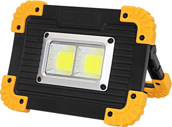 uitstulping maagd Ongemak Bright Light LED Werklamp - Oplaadbare 20 Watt Li-ion Accu - Powerbank |  bol.com