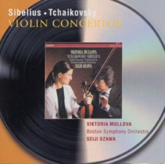 Viktoria Mullova en Seiji Ozawa met het Boston Symphony Orchestra op de CD "Violin Concertos".