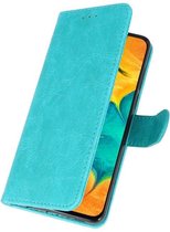 Bookstyle Wallet Case Hoesje voor Samsung Galaxy A30 Groen
