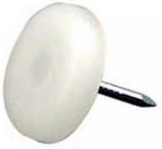 Deltafix nylonglijder met nagel / nylon wit 30 mm 12 st.
