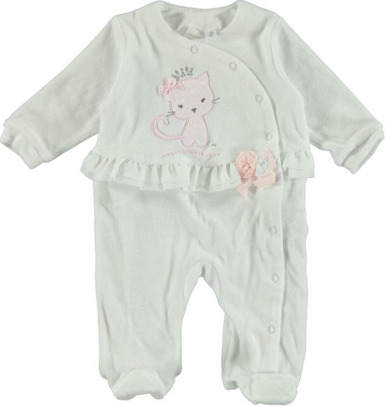 IDO Meisjes Baby pyjama - wit - Maat 62 | bol.com